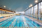 50 Meter Becken mit geleinten Bahnen 
