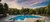 Sommerbad Humboldthain - Blick auf Schwimmbecken und Wasserrutsche
