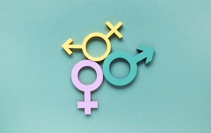 Illustration All-Gender-, Männlichkeits- und Weiblichkeitssymbole
