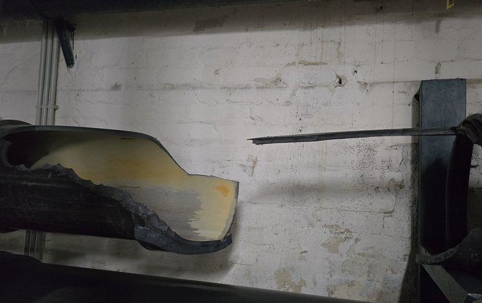 Detailbild vom Rohrbruch