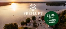 Bild vom Strandbad Wannsee mit Titel "Freiluft" und Datum